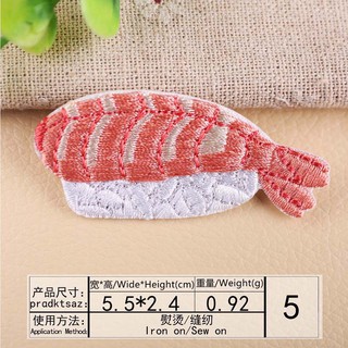 Miếng dán quần áo hình sushi dễ thương