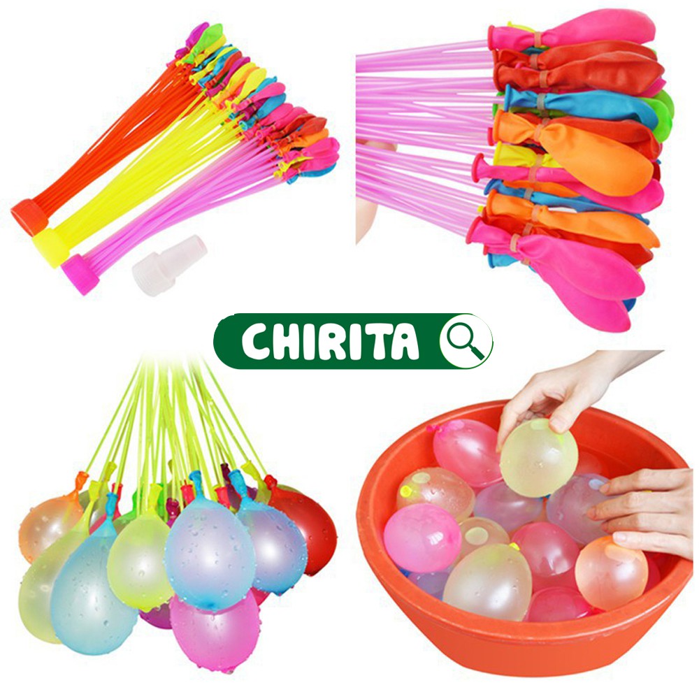 Bộ 111 Quả Bong Bóng Nước Chùm Happy Balloons - Bóng Nước, Đồ Chơi Trẻ Em CHIRITA