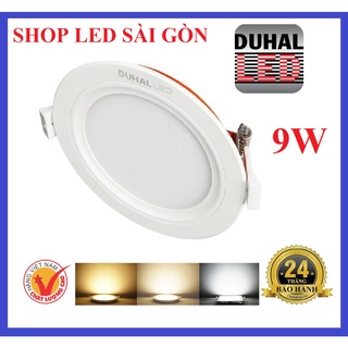 Đèn led âm trần 3 chế độ ánh sáng duhal panel tròn 9w - kemt0091