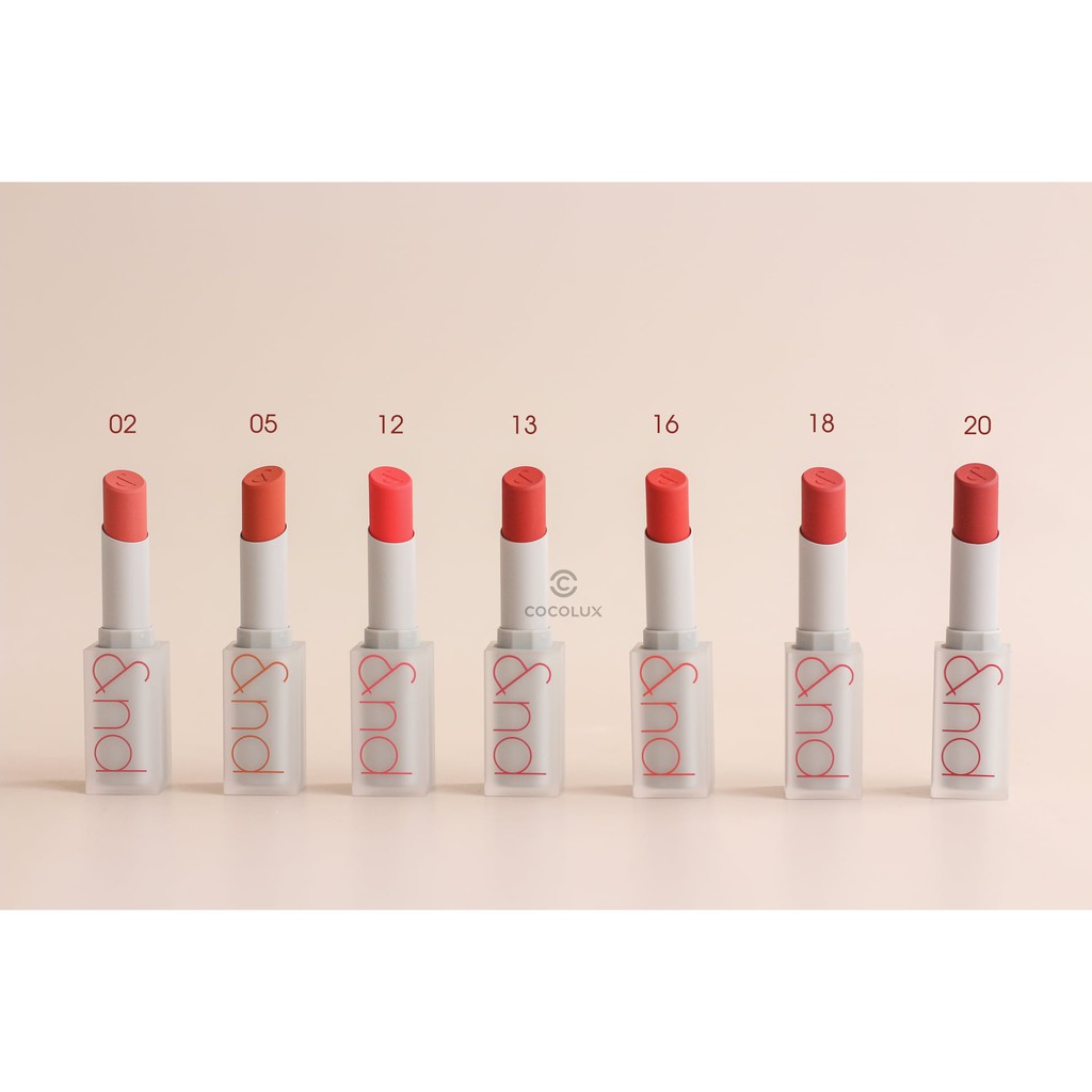 Son thỏi lì Romand New Zero Matte Lipstick 3g-[Cocolux]