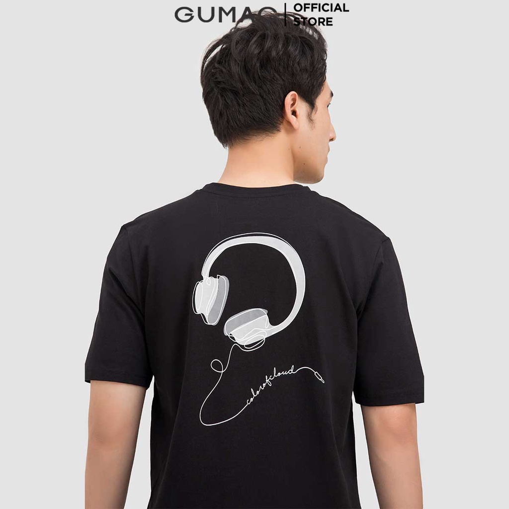 Áo thun nam in họa tiết GUMAC form basic, phong cách hiện đại lịch lãm ATNB834 | BigBuy360 - bigbuy360.vn