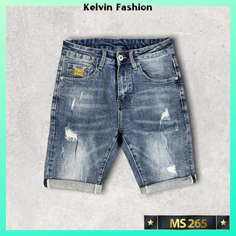 Quần sọt jean nam thời trang Kelvin Fashion, quần short jean nam vải bò co giãn mềm mịn, form cực chuẩn - MQ257