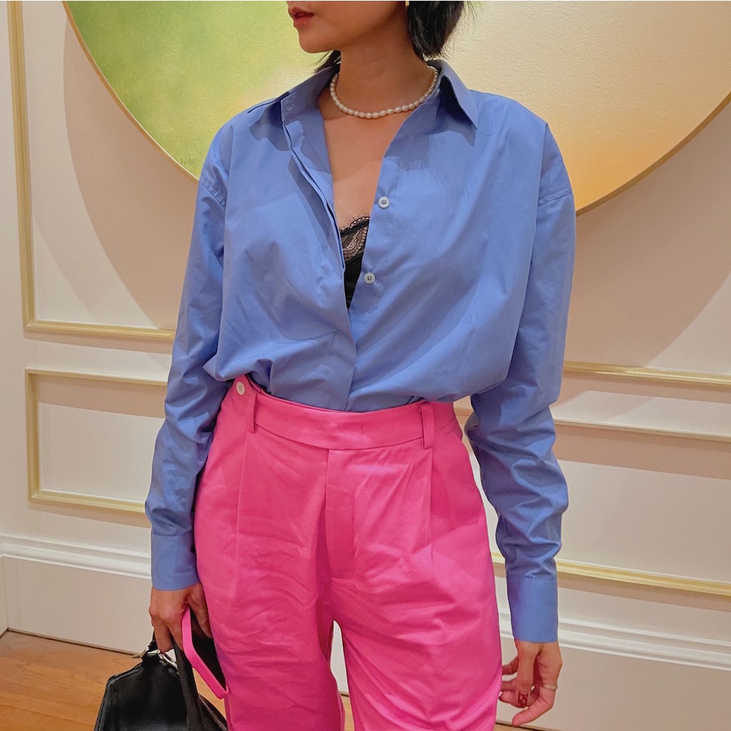 MADAMN - Áo Sơmi Form Basic Màu Xanh Baja