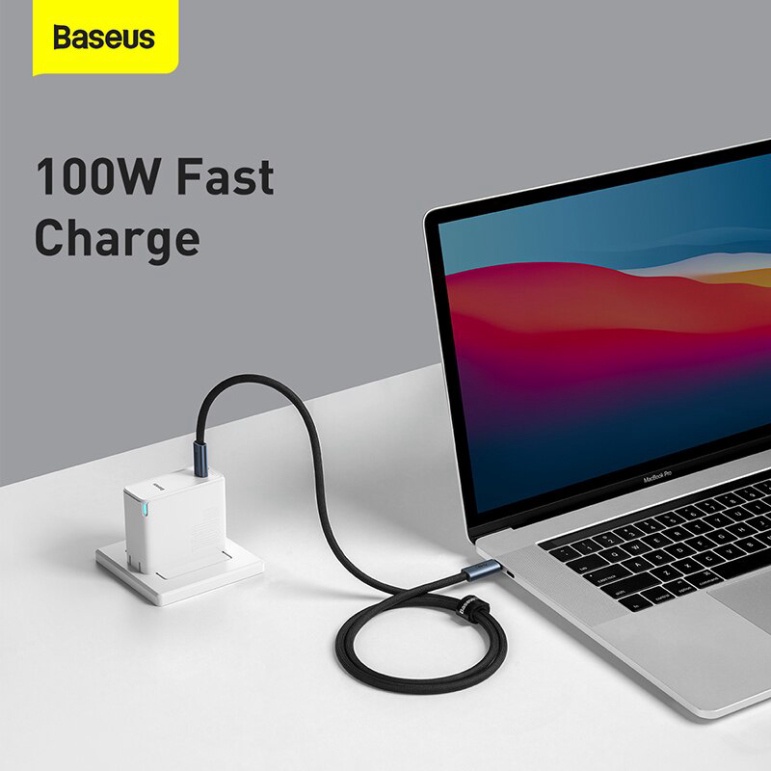 Cáp sạc nhanh Baseus 100W Thunderbolt 3/4 PD 40Gbps 8K@60Hz Type C USB 4 cao cấp