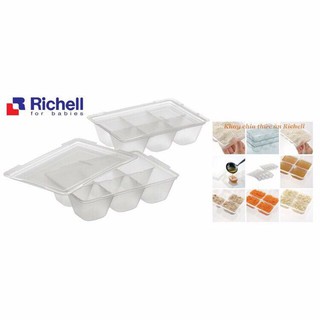 Set 2 khay trữ đồ ăn dặm Richell 15ml/25ml/50ml