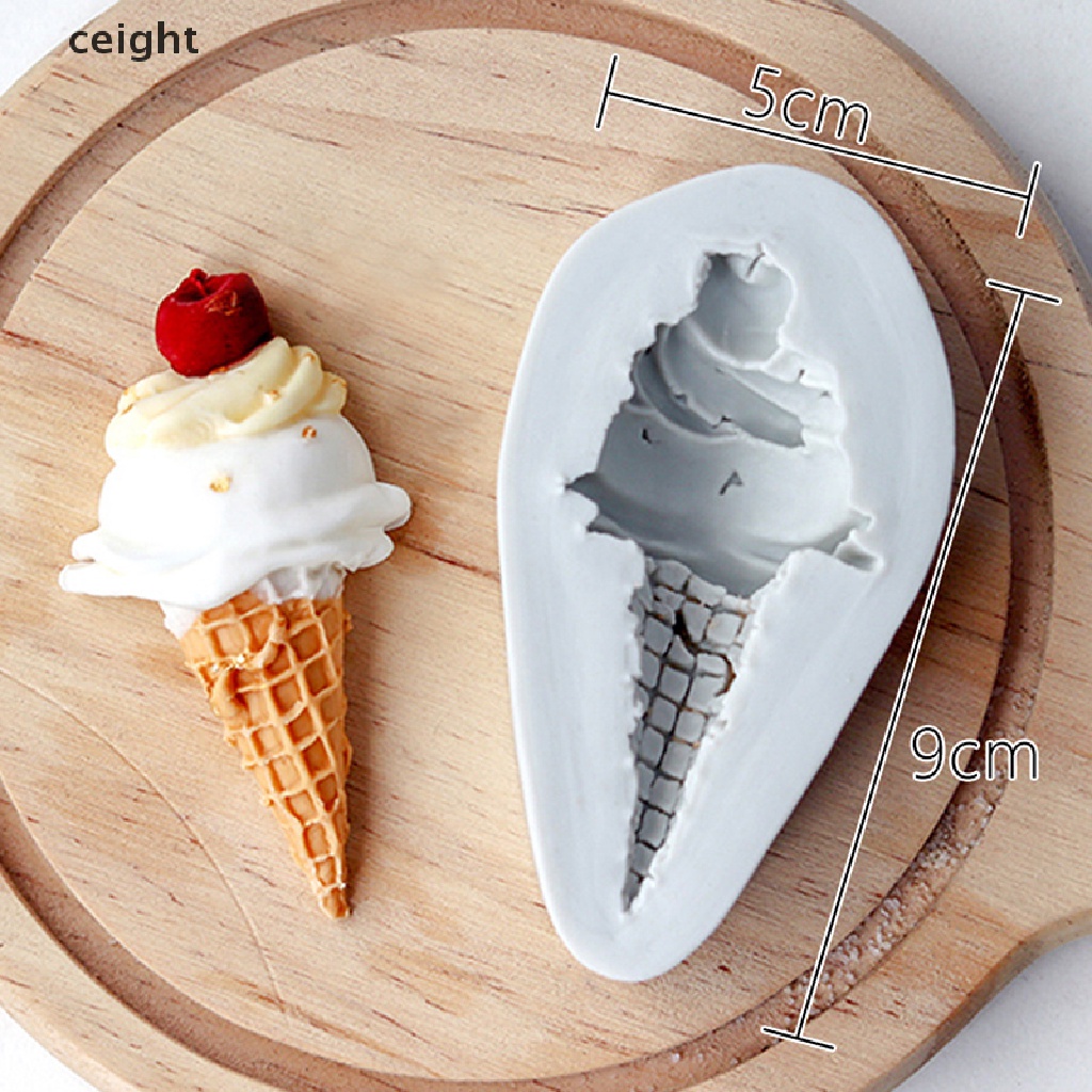 Khuôn silicon làm kẹo mềm socola hình cây kem dành cho tiệc sinh nhật