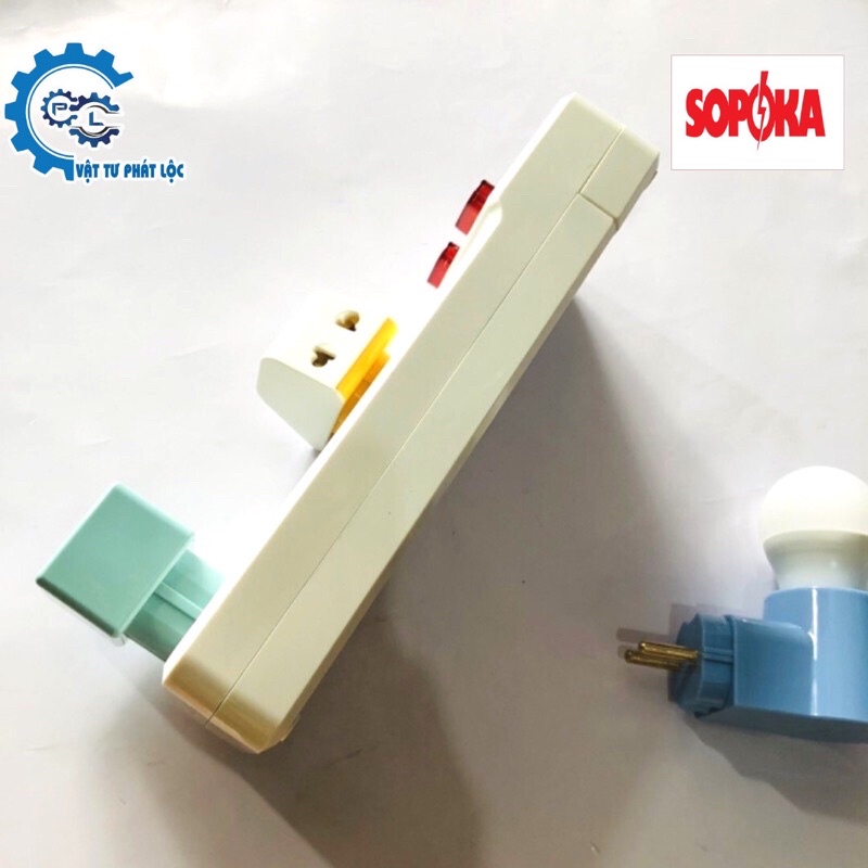 Ổ cắm điện 10 lỗ cắm SOPOKA 10Y-10X ổ điện chịu nhiệt, chống va đập tốt