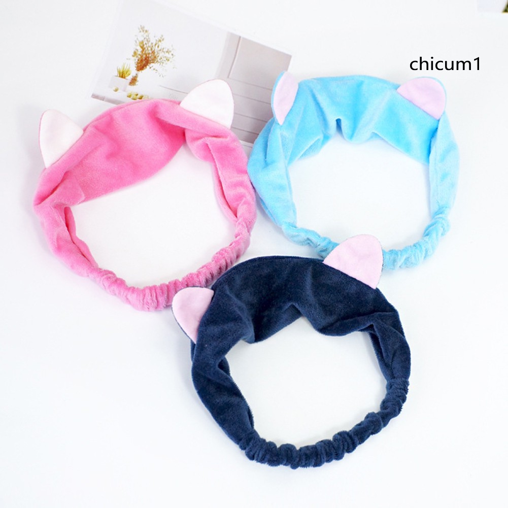 [Hàng mới về] Băng đô co giãn trang trí tai mèo xinh xắn cho nữ