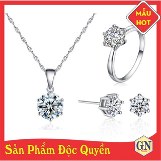 Bộ Trang Sức, Combo 3 Món Bông Tay, Vòng Cổ, Nhẫn Cực Đẹp