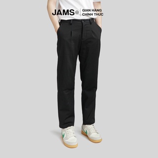Quần âu nam cao cấp JAMS baggy ống suông co giãn vải dày dặn basic trousers