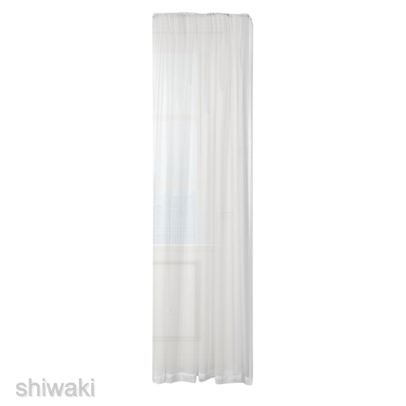 【In Stock】 Sheer Voile Rod Pocket Curtains White Fly Screen Drape for Bedroom Balcony