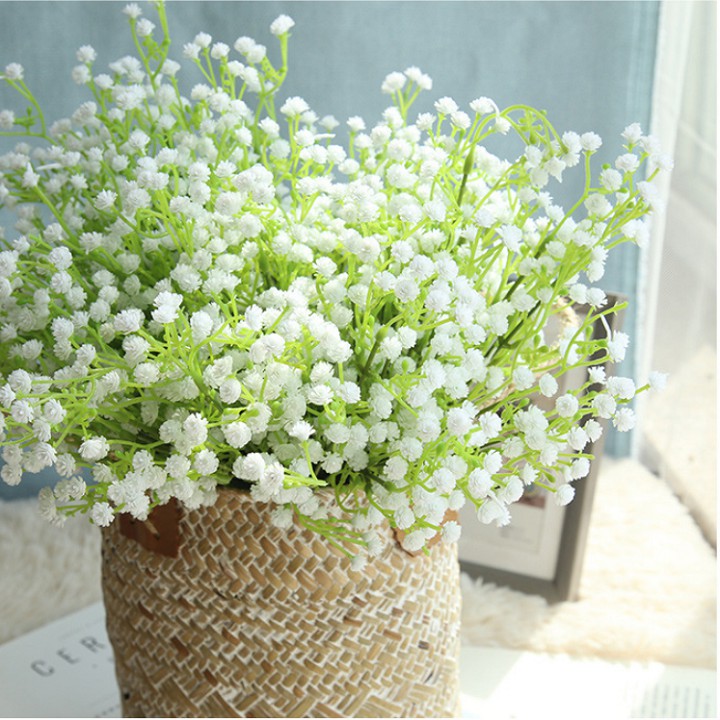 Hoa giả đẹp 🌺 𝐅𝐑𝐄𝐄𝐒𝐇𝐈𝐏🌺 Hoa baby giả - cụm hoa giả để bàn trang trí phòng đẹp royal family cao cấp giống thật 90%