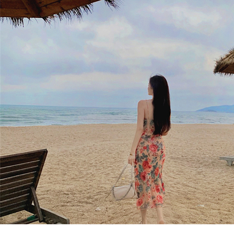 Đầm Maxi Hai Dây In Họa Tiết Xinh Xắn Dành Cho Nữ | BigBuy360 - bigbuy360.vn