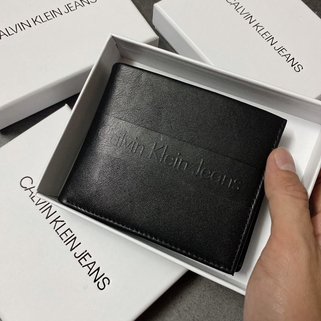 Ví ngắn nam logo full sọc giữa - V370