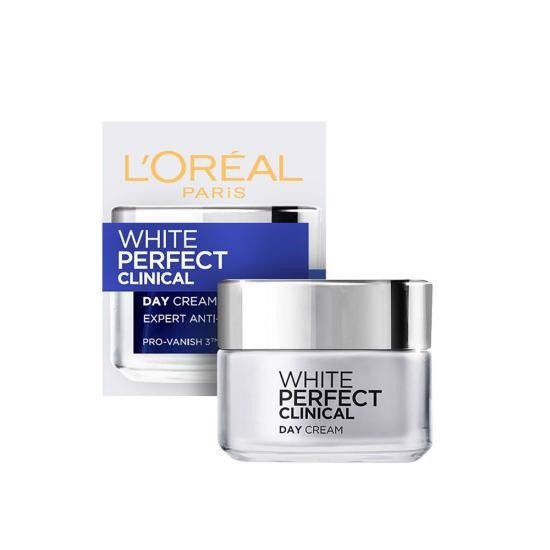 Kem dưỡng da trắng mịn và giảm thâm nám ban ngày Loreal Paris White Perfect Clinical SPF19/PA+++ 50ml