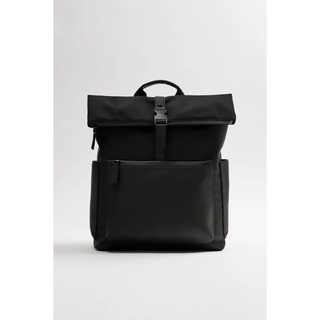 Tinuongshop - balô z•a•ria contrast backpack - đen