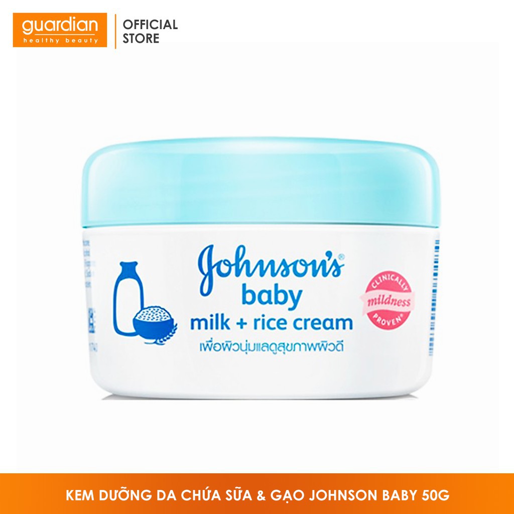 Kem dưỡng da chứa sữa &amp; gạo Johnson Baby (50g)