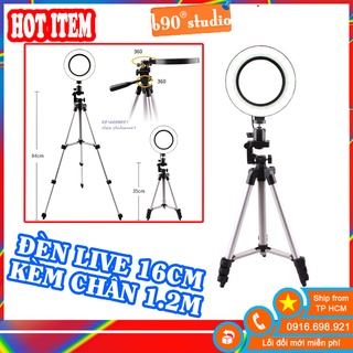 🔥 GIÁ SỈ 🔥 Đèn livestream 16cm và chân cao 1.2 m live stream makeup trang điểm chụp hình ...