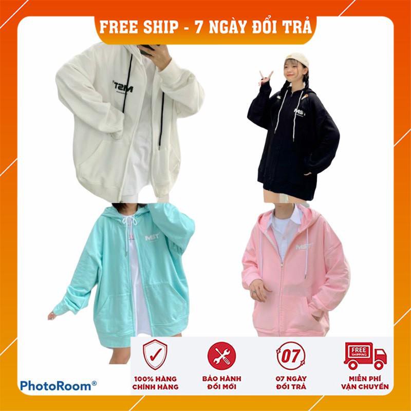 Áo Khoác Nỉ Bông Dây Kéo MISSOUT COLOR Form Rộng Unisex (Dây áo cùng màu)