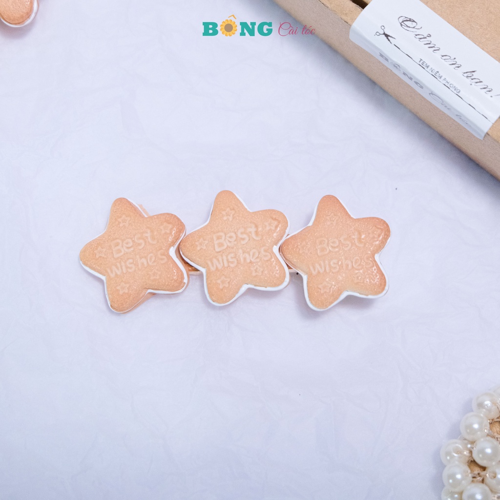 Kẹp tóc Hàn Quốc hình bánh quy KKL30 - kẹp tóc nhựa BÔNG Cài Tóc
