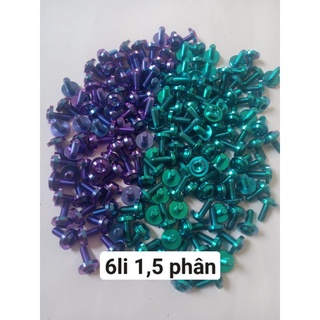 Ốc gr5 6 ly 15.gắn ốp pô dè sau dàn áo yamaha -honda.