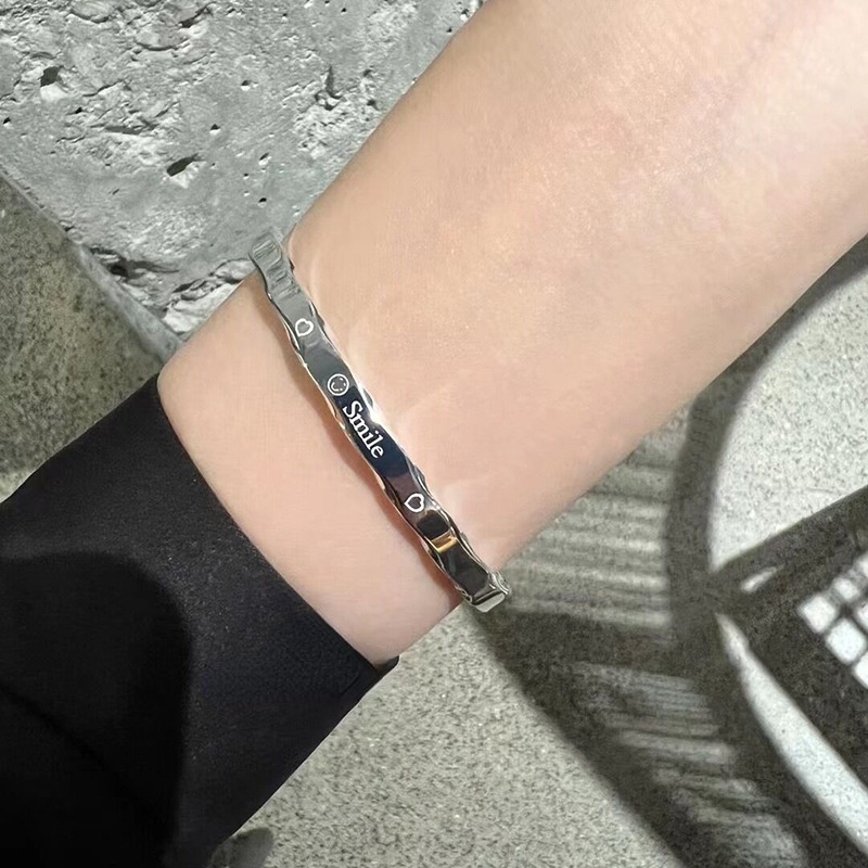 Nữ thời trang đơn giản Vòng tay mặt cười Vòng tay cá tính có thể điều chỉnh