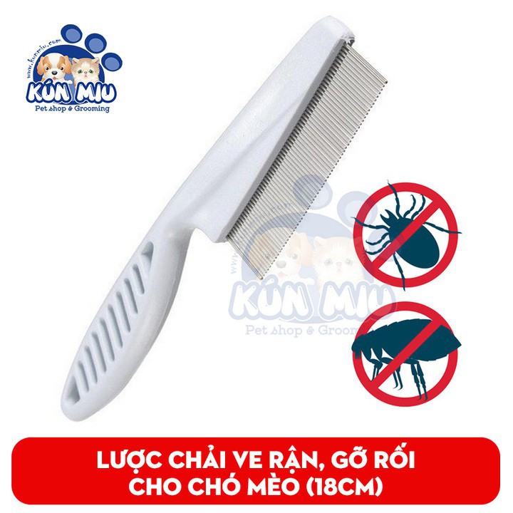 Lược chải ve rận cỡ nhỏ cho chó mèo Kún Miu