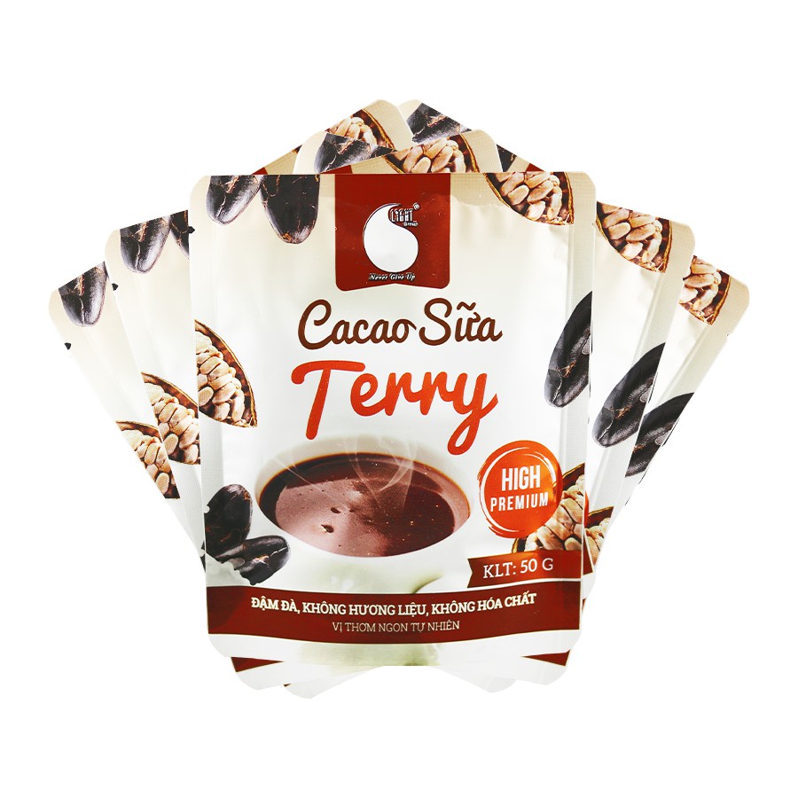 Combo 5 gói Cacao sữa Terry đậm đà, thơm ngon Light Coffee - Gói 50g