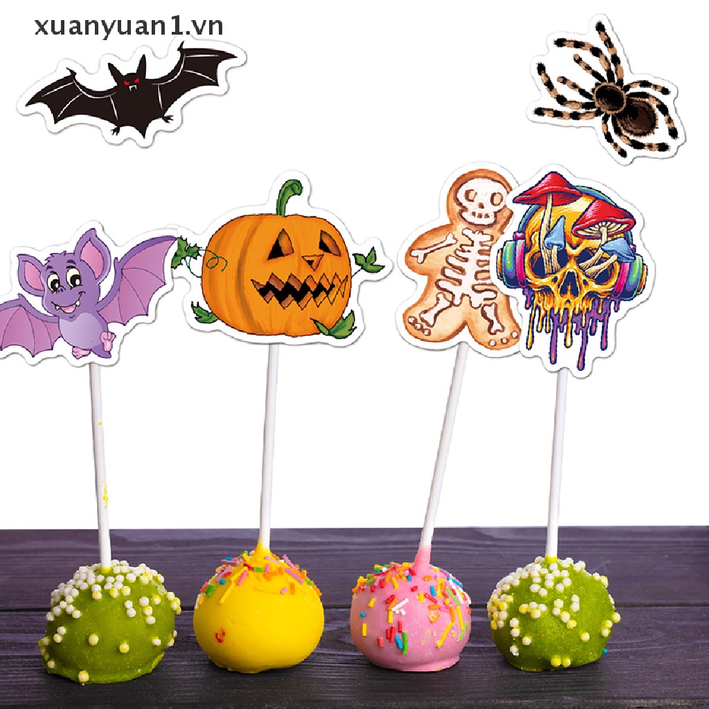 Set 50 Miếng Dán Trang Trí Laptop / Guitar / Ván Trượt Phong Cách Halloween Độc Đáo