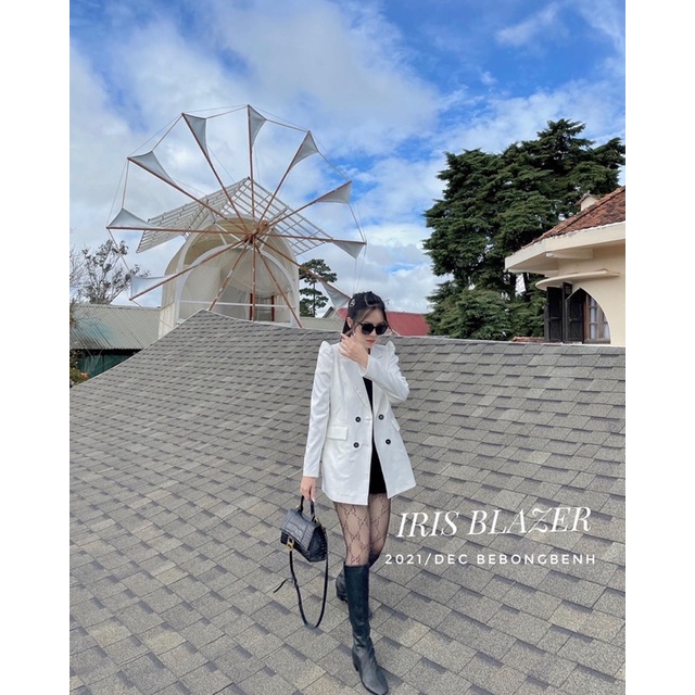IRIS BLAZER Áo Blazer 2 lớp 4 cúc mẫu mới Áo vest nữ khoác ngoài