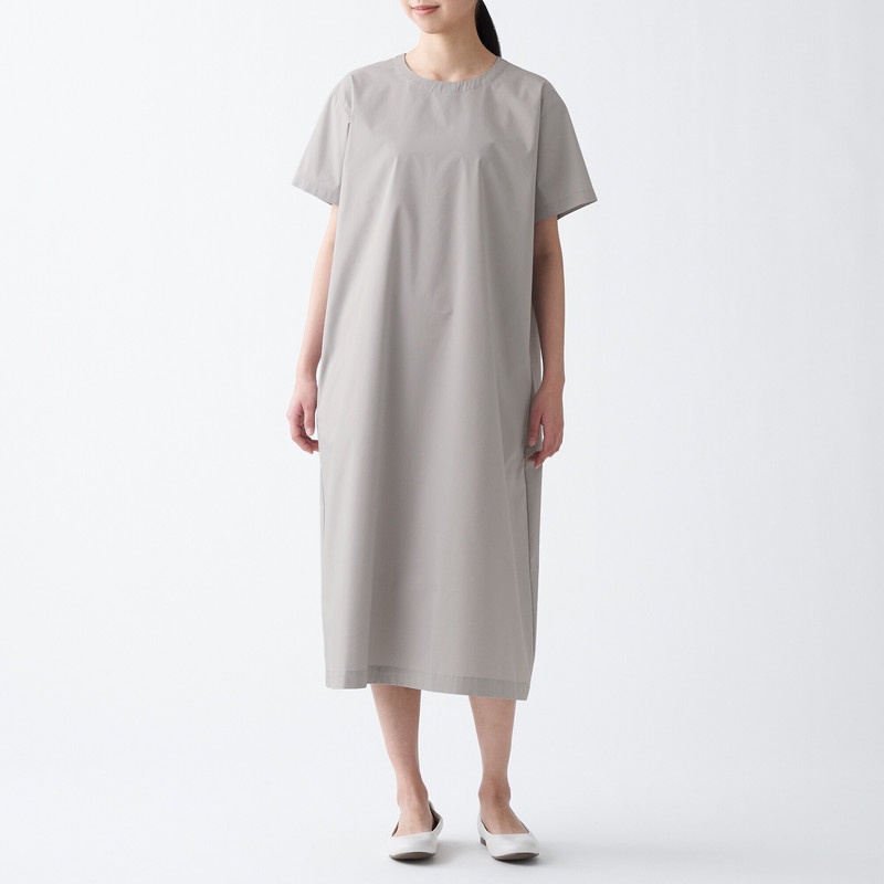 Muji Đầm Ngắn Tay Co Giãn