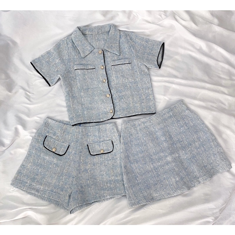 Set áo, váy, quần tweed tiểu thư (có bán lẻ)