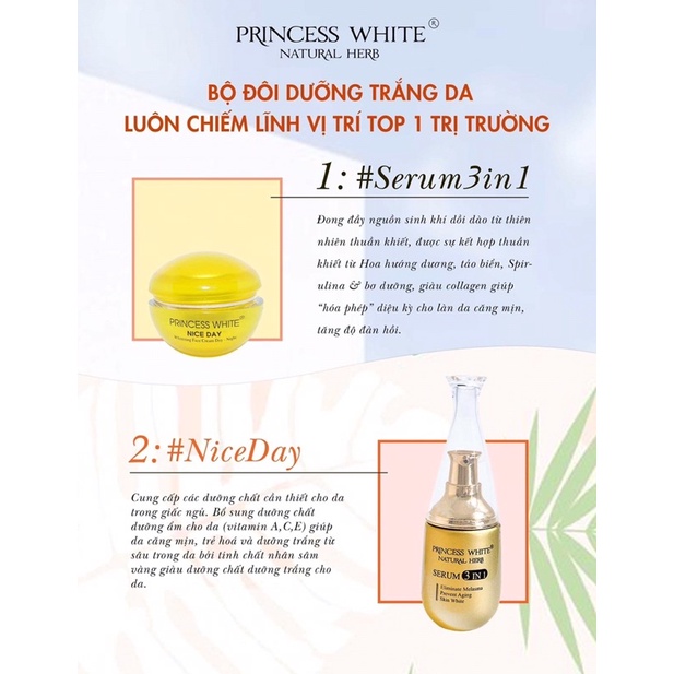 COMBO DƯỠNG TRẮNG NICE DAY PRINCESS WHITE