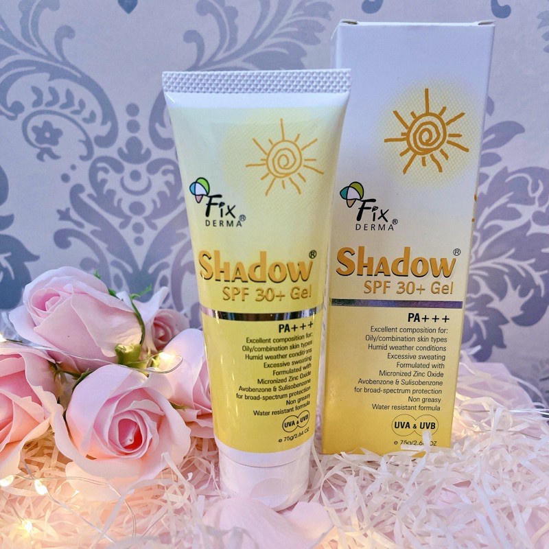 [MẪU MỚI] Kem Chống Nắng Fixderma Shadow SPF 30+: chống nắng, dưỡng ẩm, phù hợp mọi loại da kể cả da nhạy cảm 75G