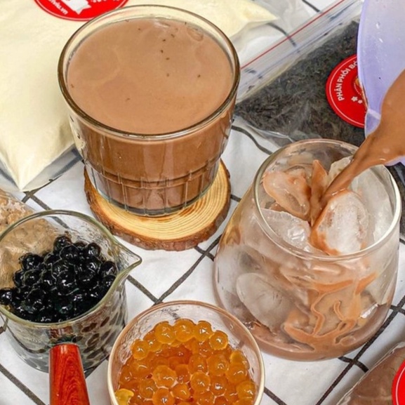 SET 20-30 LY NGUYÊN LIỆU PHA TRÀ SỮA PHÚC LONG, THÁI XANH-ĐỎ, Ô LONG, HOA ĐẬU BIẾC, MATCHA, SOCOLA, PUDDING, SƯƠNG SÁO