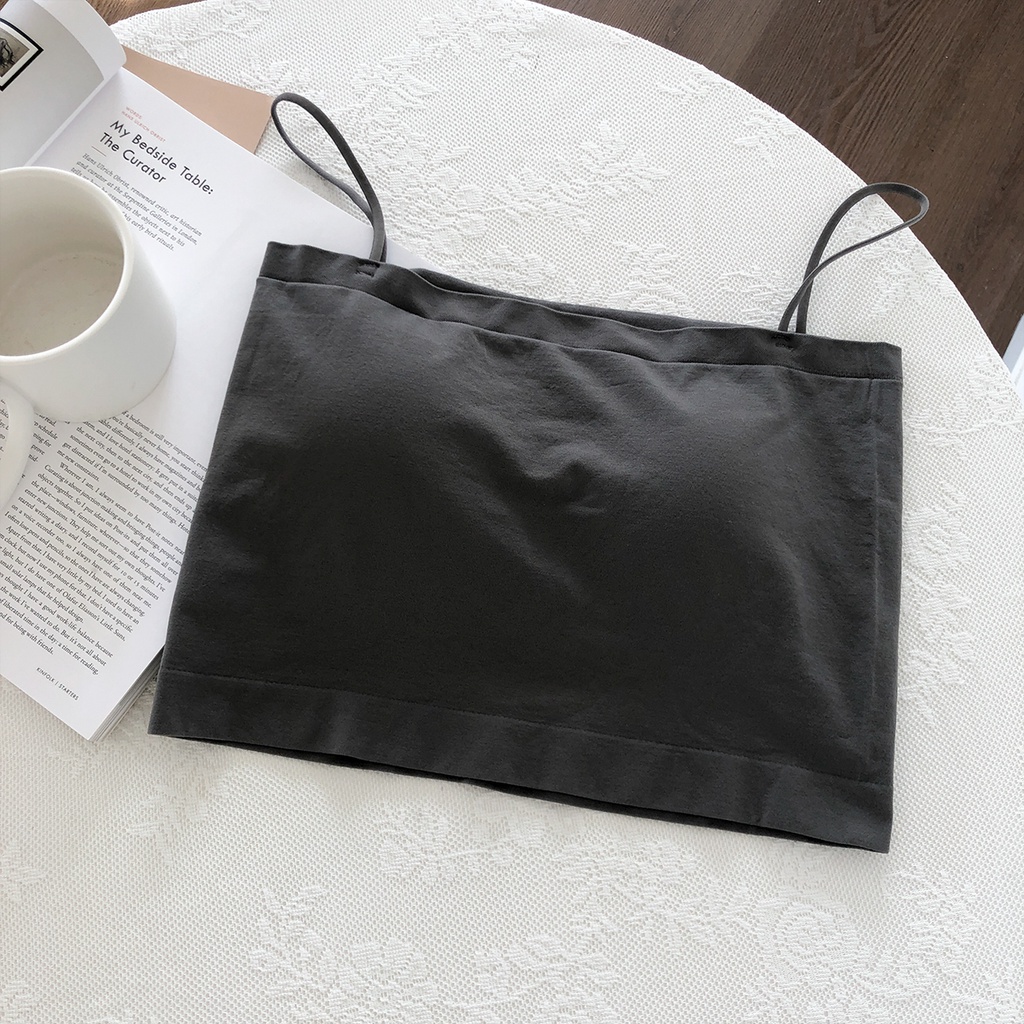 Áo Hai Dây Ngắn Có Mút Đệm Ngực Cho Nữ