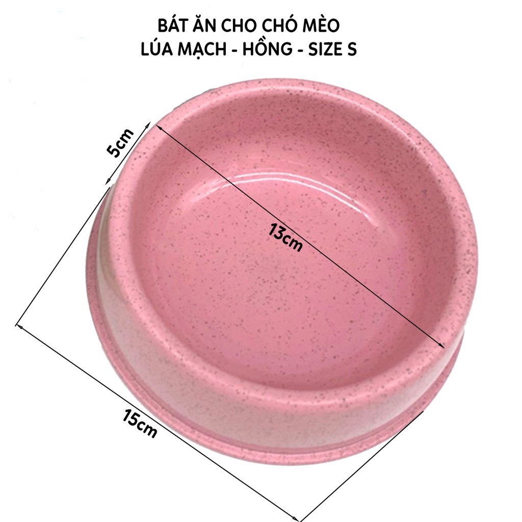 Bát Đơn Lúa Mạch Cho Thú Cưng - Phụ Kiện Nhựa Chất Lượng Cao - Màu Ngẫu Nhiên