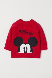Áo nỉ Mickey H&M sz 4m-4y