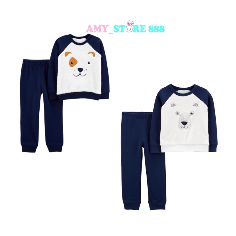 Bộ nỉ lông bé trai xuất dư mềm mại dày ấm