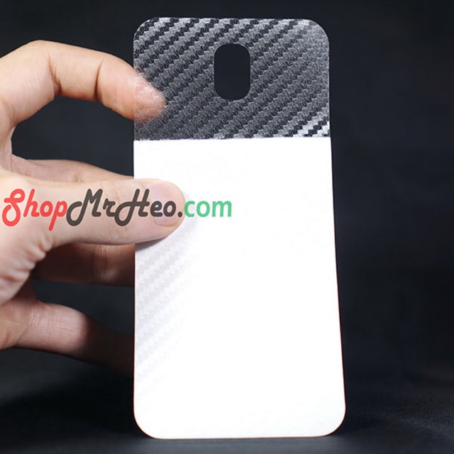 Bộ 2 miếng dán j7pro,J7 pro cacbon vân 3D mặt lưng