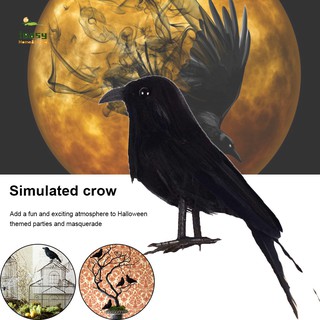 Mô hình con quạ giả dùng trang trí Halloween cực chất