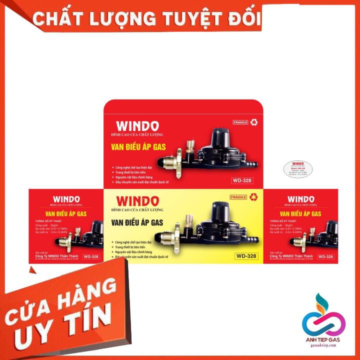 BỘ VAN GIÂY GAS GIẢM ÁP WINDO  DÙNG CHO BÌNH GAS VAN NGANG REN TRONG