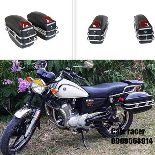 Cặp thùng lắp xe mô tô Yamaha YB125 đèn báo tín hiệu phía sau