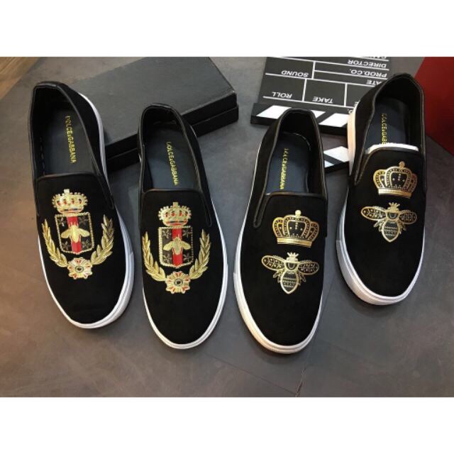 (Video Thật) Giầy Lười Nam Siêu Cấp Kiểu Dáng Trẻ Trung Thời Trang Ong Vàng Nhũ, Mác Dolce Chất Đẹp | BigBuy360 - bigbuy360.vn