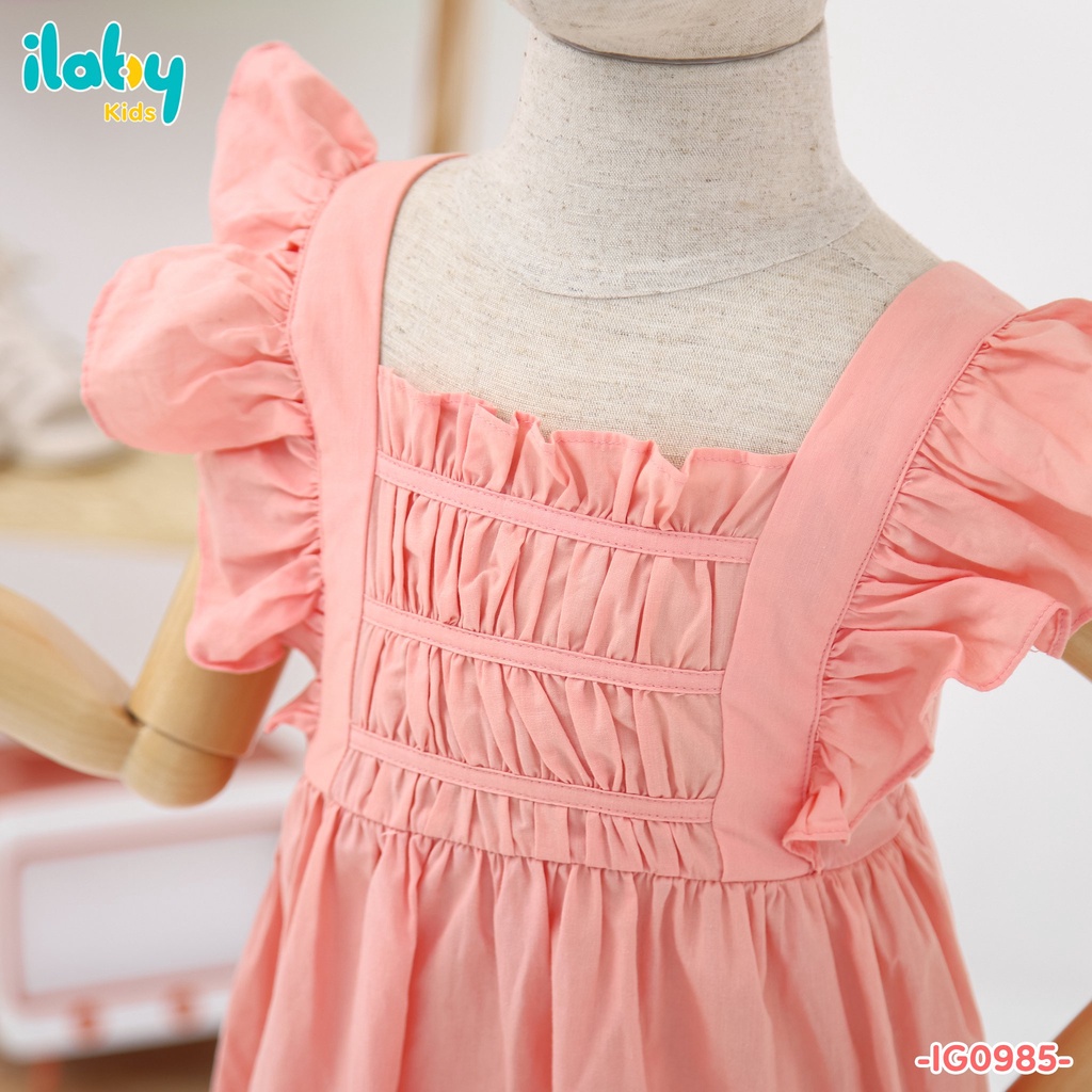 Váy maxi cho bé gái ILABY đuôi cá nơ sau chất liệu thô giấy thoáng mát [10IG09850622]