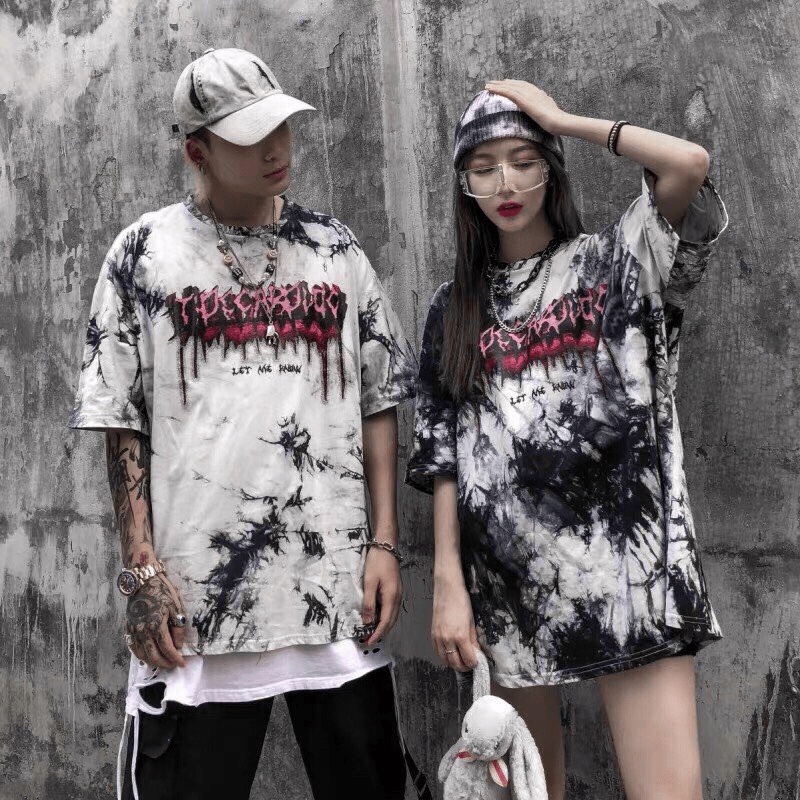 Áo thun loang Cotton form rộng cực đẹp cho các bạn trẻ , phong cách hàn quốc mới lạ KME