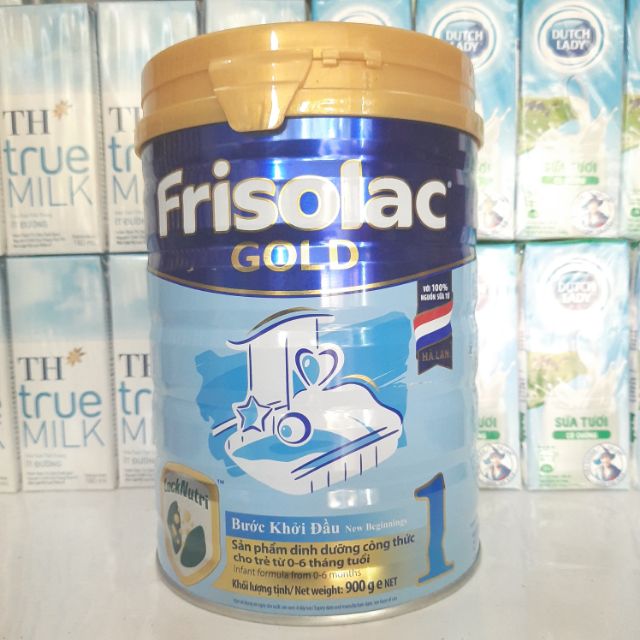 💦💦Sữa Frisolac Gold LockNutri số 1-900g cho bé 0-6 tháng tuổi