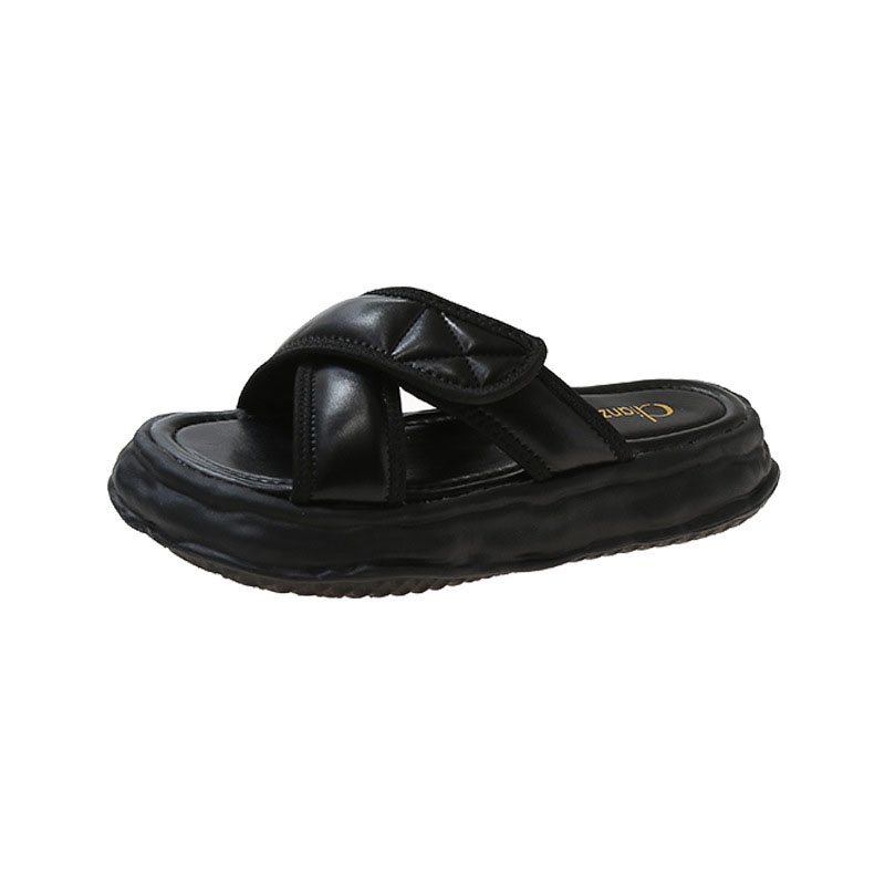 Dép sandal IELGY hở ngón có quai dán phong cách đi biển cho nữ