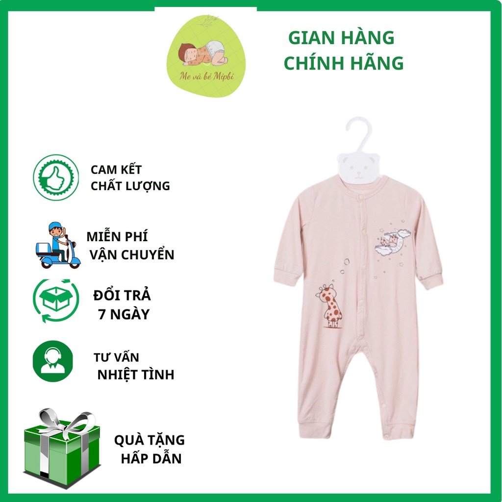 Body liền thân dài tay SIÊU MỀM MẠI cho bé sơ sinh làm từ sợi tre Mipbi. Bodysuit dài tay êm ái nâng niu làn da bé