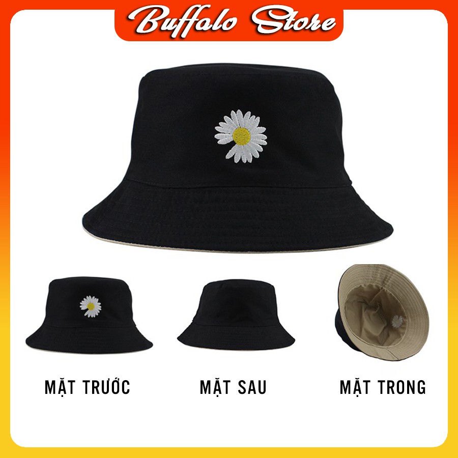 Mũ Bucket 🌼GIẢM GIÁ SỐC🌼 Nón Tai Bèo UNISEX 2 Mặt Cá Tính Dễ Phối Đồ Mã M-102